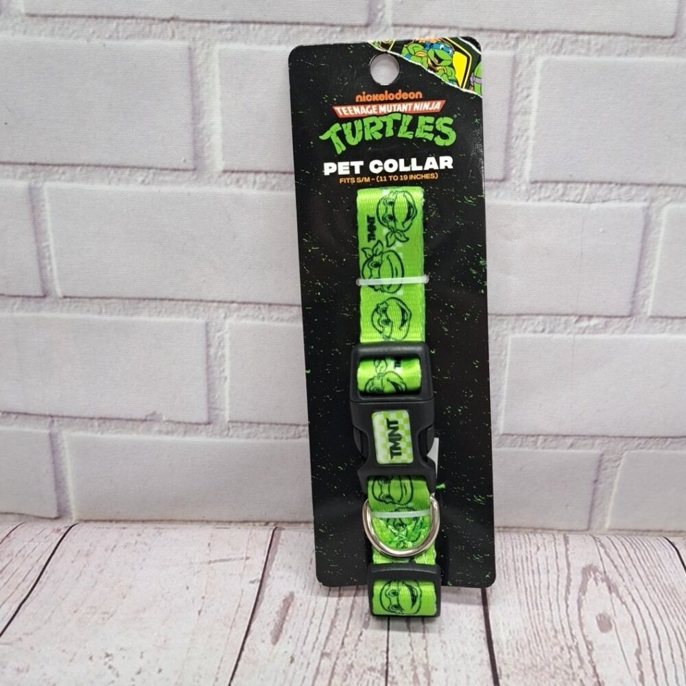 TMNT  Teenage Mutant Ninja‎ Turtles All Over Graphics Pet Collar S/M 11"-19"